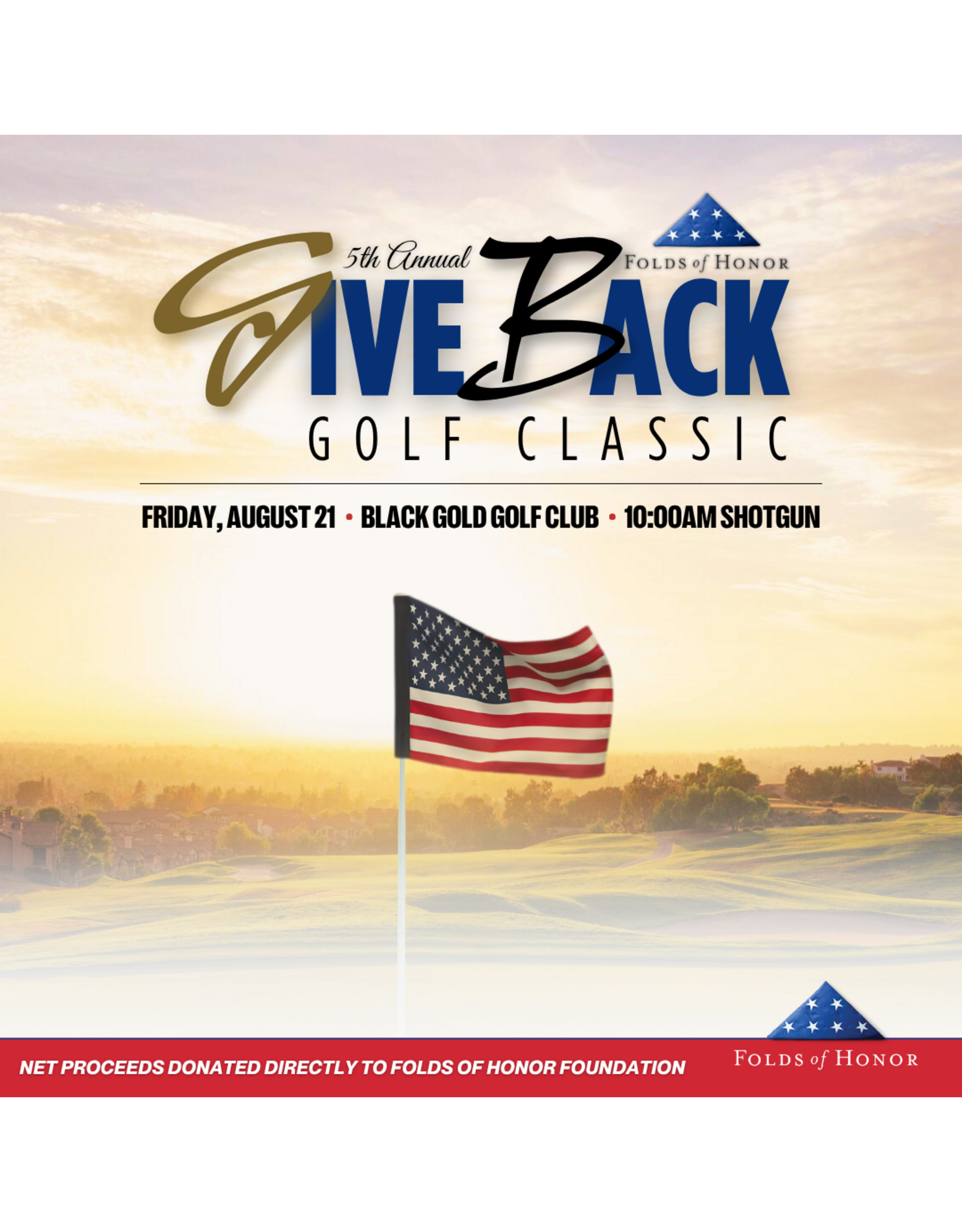 ENTRY FEE  |  5th Annual GIVE BACK Golf Classic