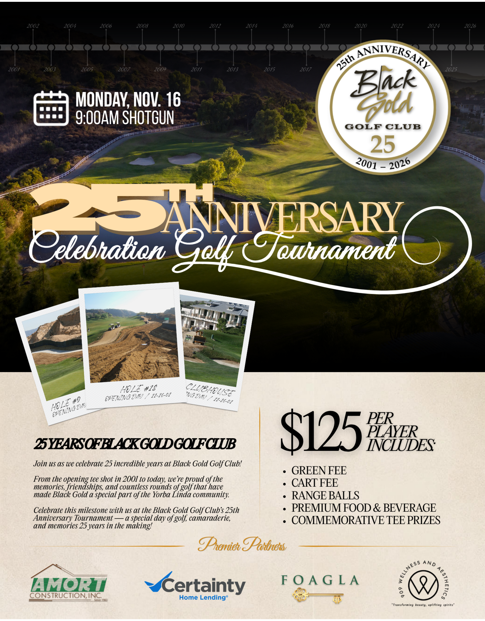 Entry Fee - 25th Anniversary Tournament