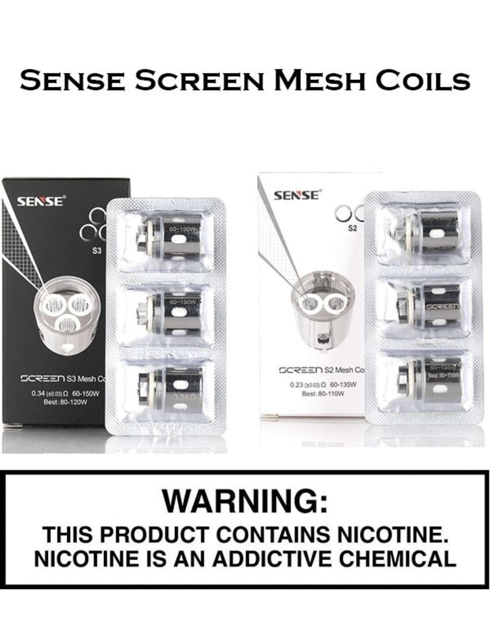 Sense Sense Screen Mesh Coils - Pack of 3