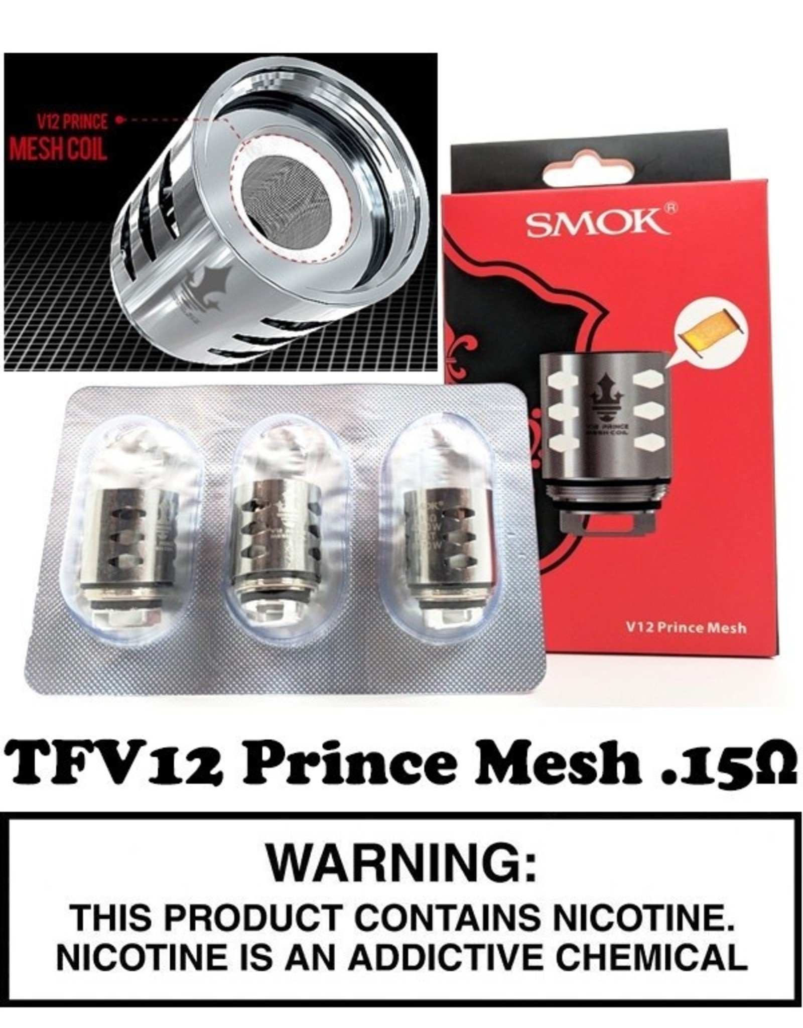 Smok SMOK TFV12 Prince Tank Replacement Coils - Pack of 3