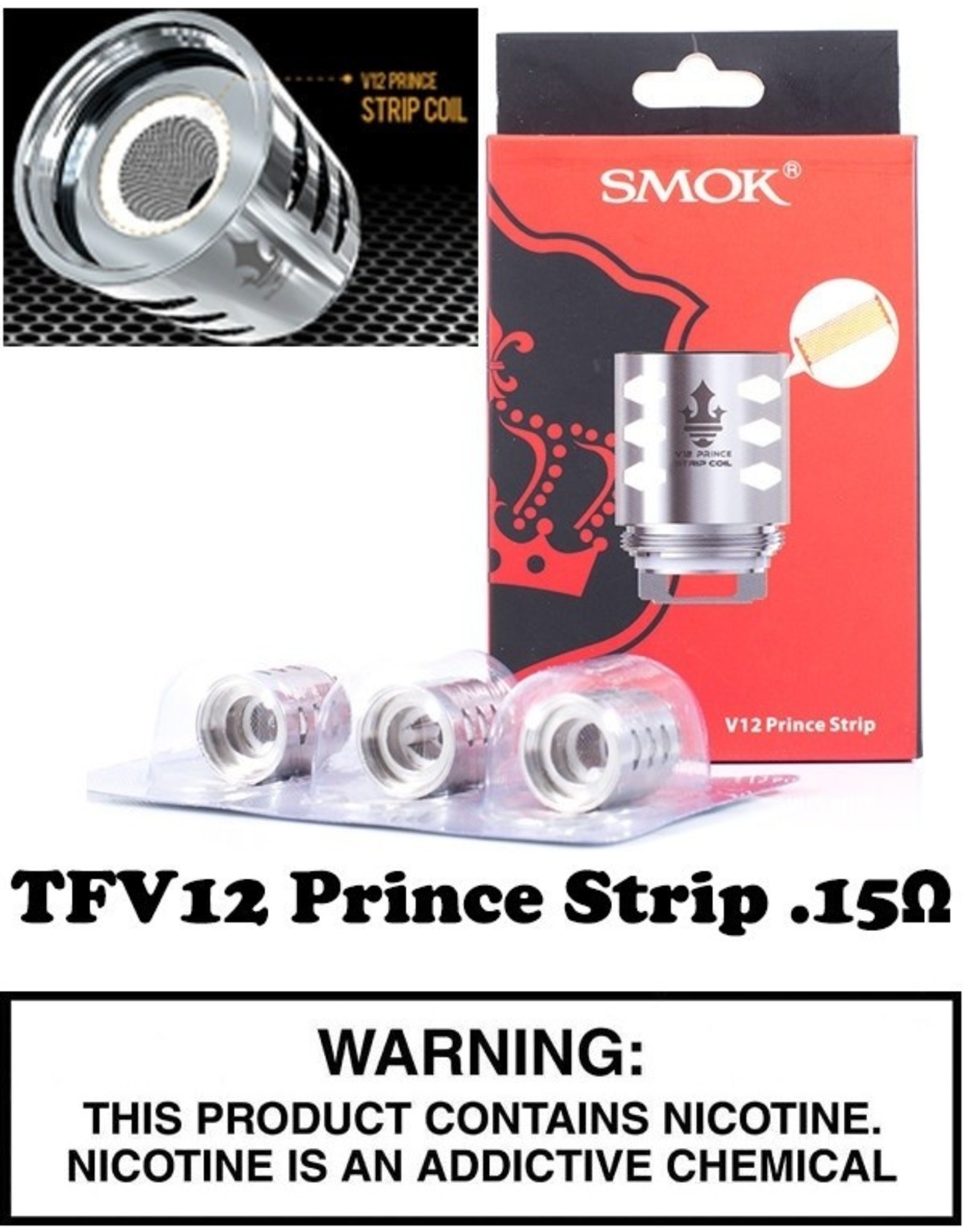 Smok SMOK TFV12 Prince Tank Replacement Coils - Pack of 3