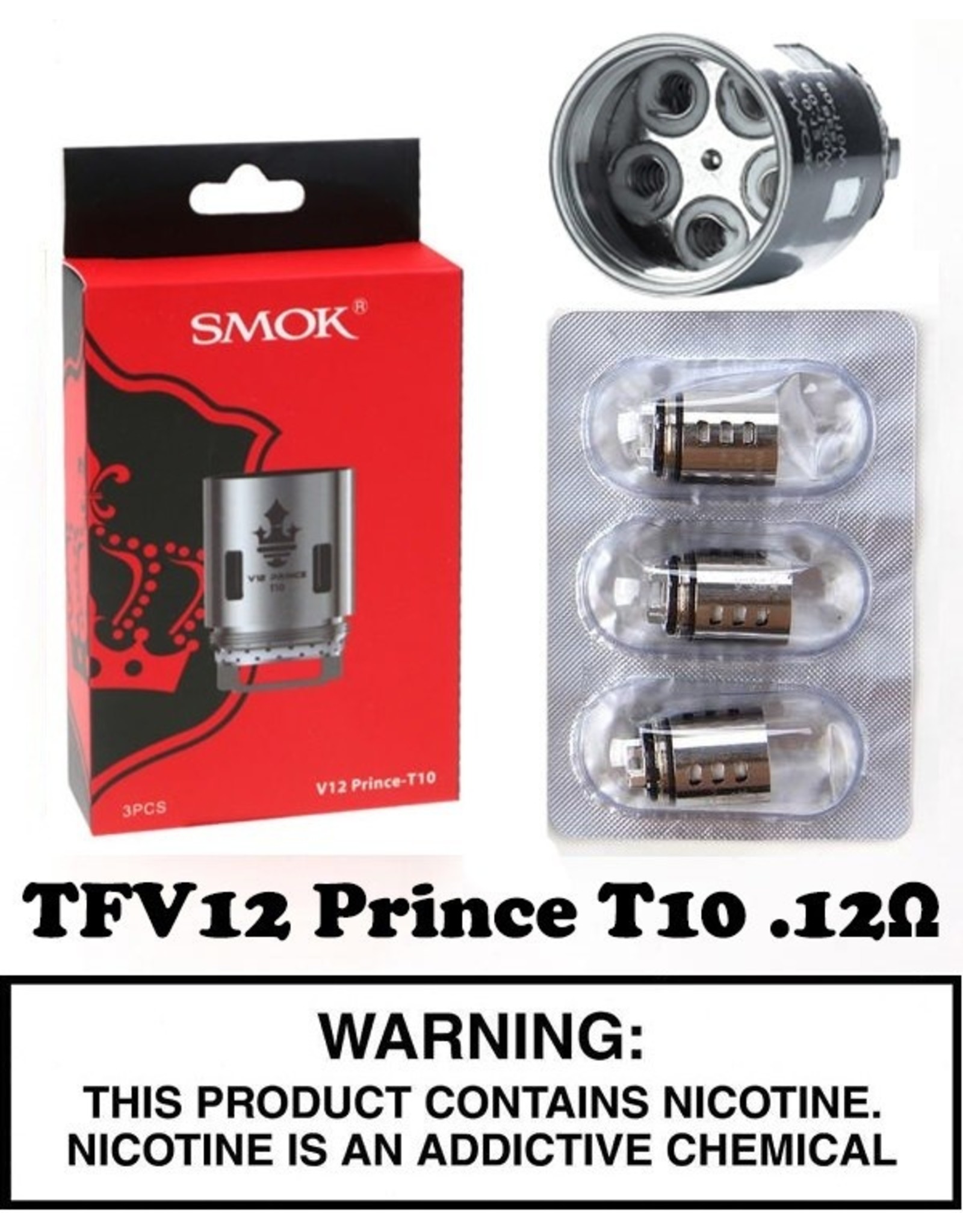 Smok SMOK TFV12 Prince Tank Replacement Coils - Pack of 3