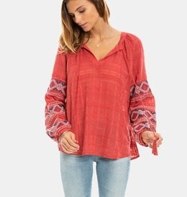 dylan fuzzy flecked fleece cowl neck top