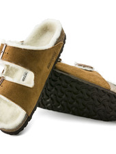 Birkenstock Arizona Shearling Suede Leather Mink