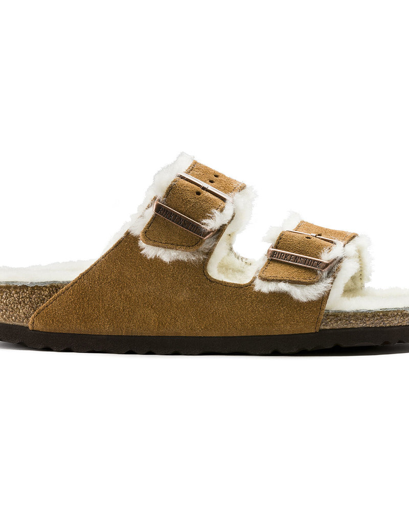 Birkenstock Arizona Shearling Suede Leather Mink