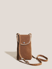 White Stuff Femme Craft stitch leather phone bag