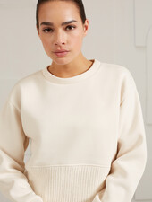 YAYA Sweatshirt with knitted panel