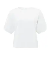 YAYA T-shirt with elastic puff sleeves