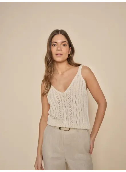 MOS MOSH Cressida Wash Knit Top Ecru main image 1