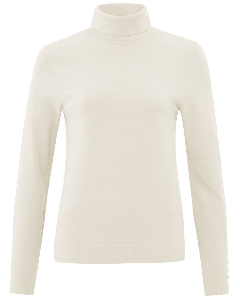 YAYA Turlteneck sweater with buttoned cuff