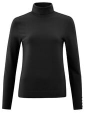 YAYA Turlteneck sweater with buttoned cuff