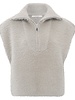 YAYA Sleeveless fluffy sweater with collar