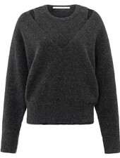 YAYA Deep v-neck sweater with top