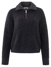 YAYA Boucle sweater with rib details