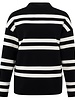 YAYA Block stripe sweater high neckline