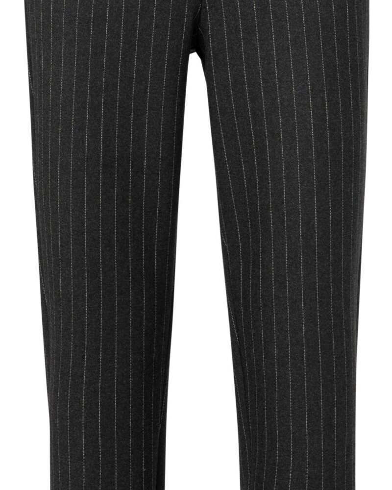 YAYA Soft pinstripe pantalon with straight leg and turn up