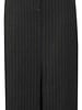 YAYA Soft woven pinstripe midi skirt with slit