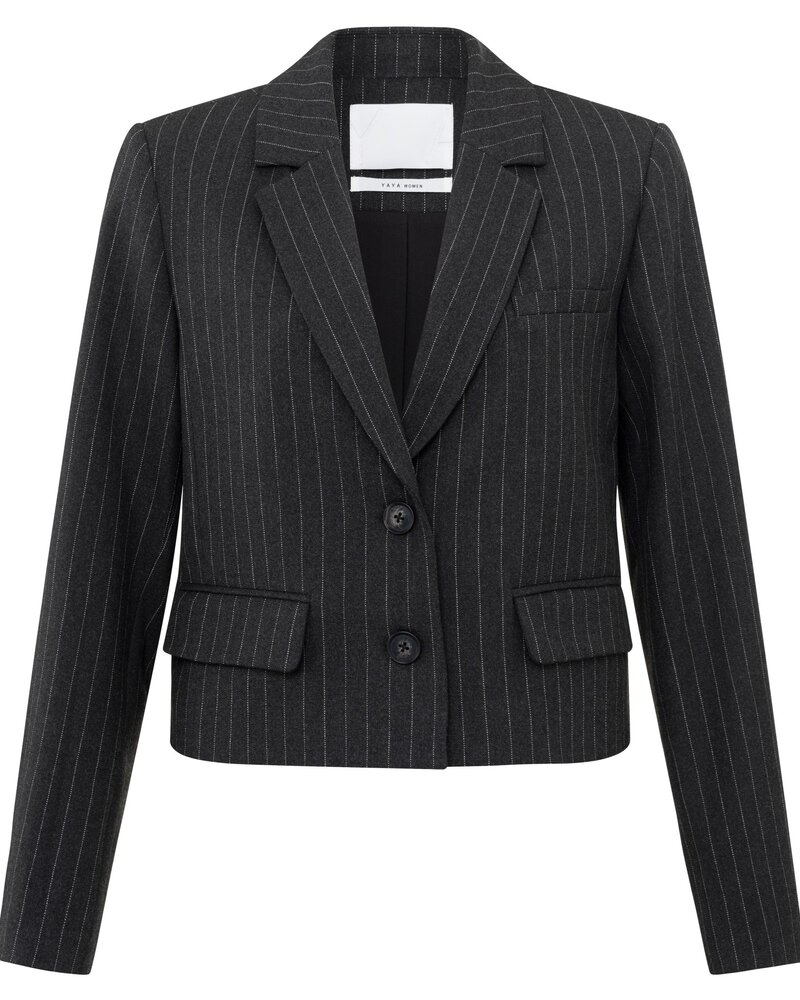 YAYA Short soft pinstripe blazer