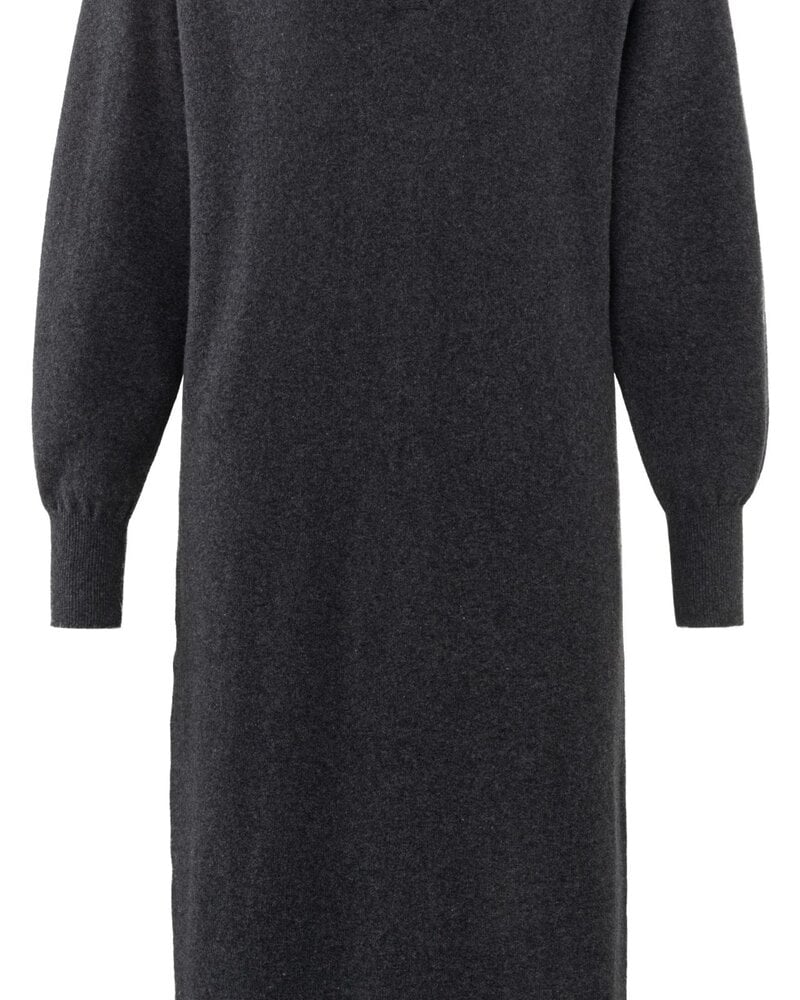 YAYA V-neck knitted dress ls