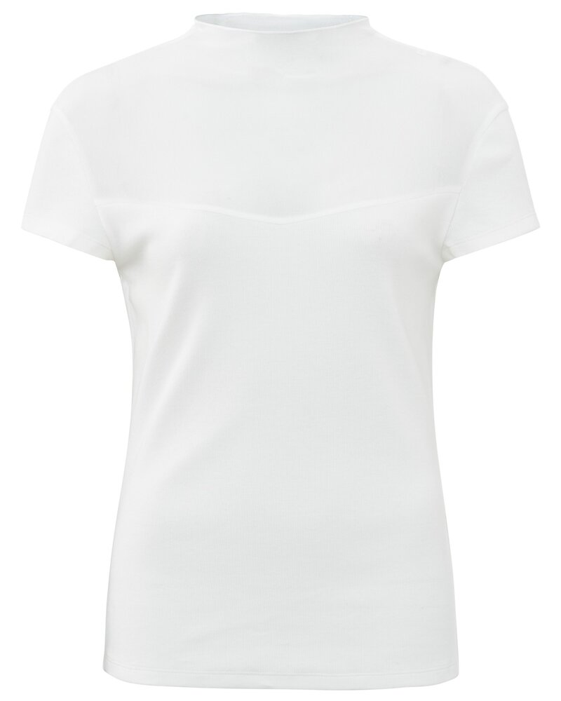 YAYA Cap sleeve top with transparent details