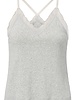 YAYA Rib singlet with woven details