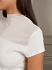 YAYA Cap sleeve top with transparent details