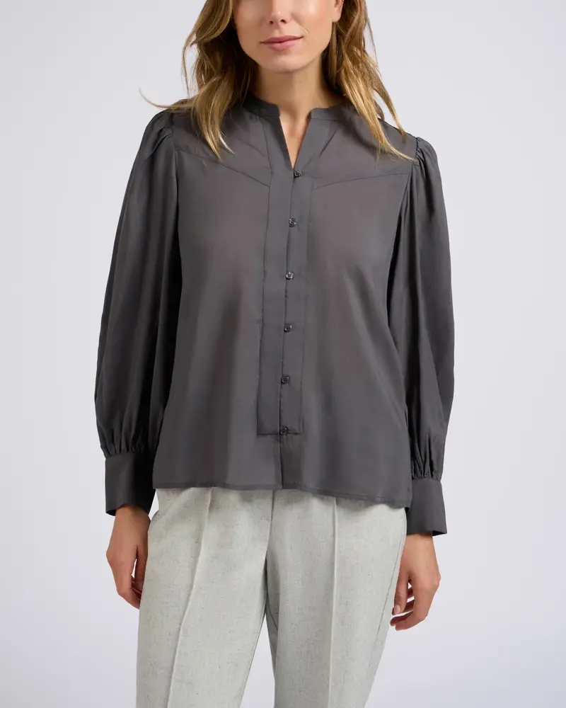 YAYA Longsleeve blouse with fancy placket