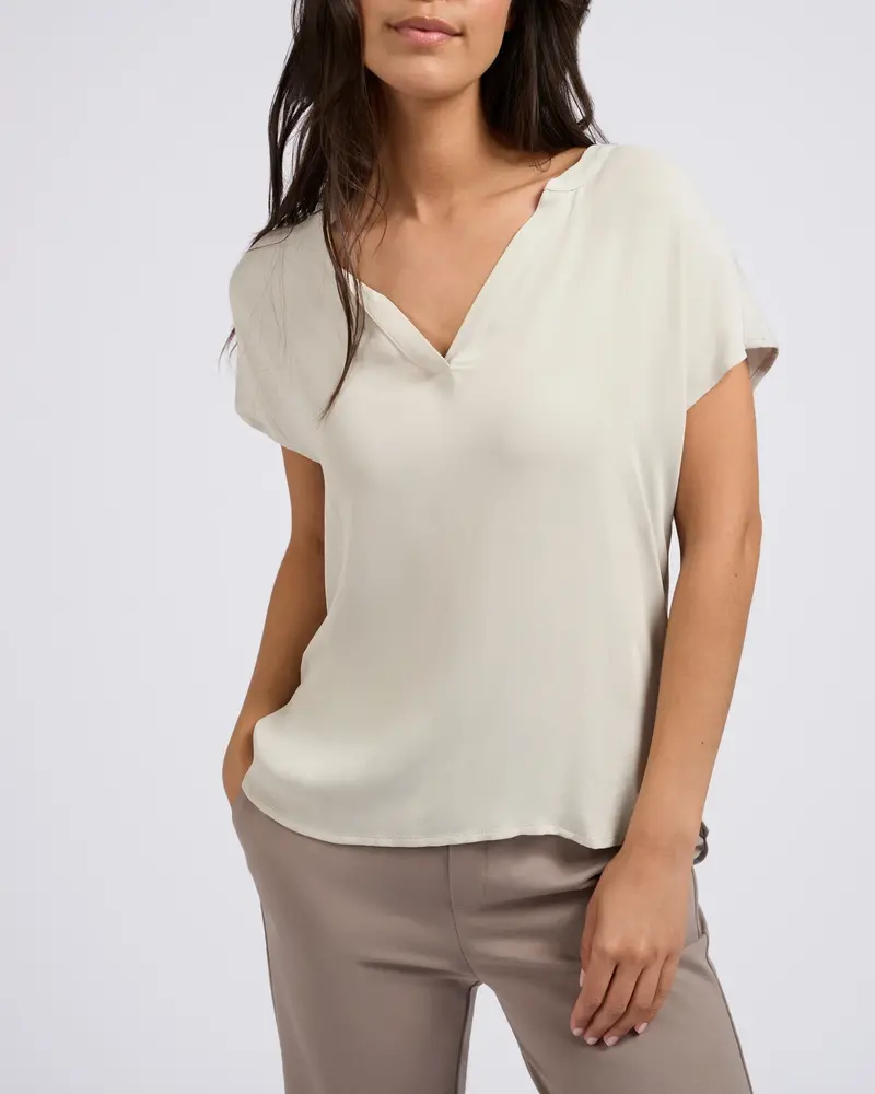 YAYA Flowy short-sleeved top