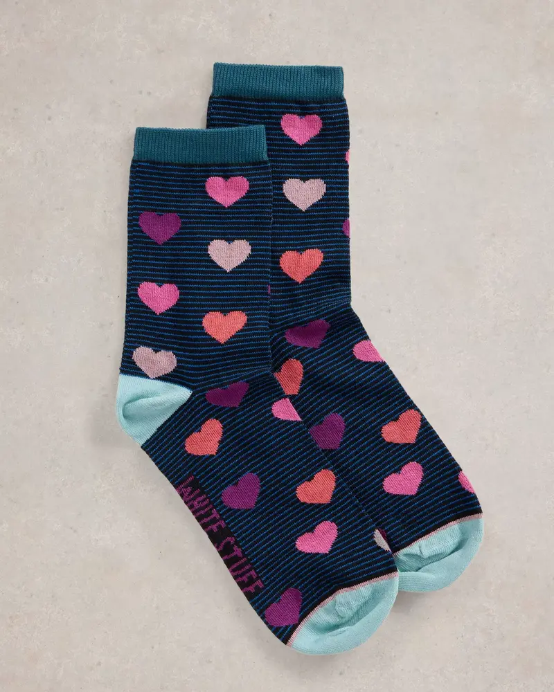 White Stuff Femme STRIPED HEART ANKLE SOCK