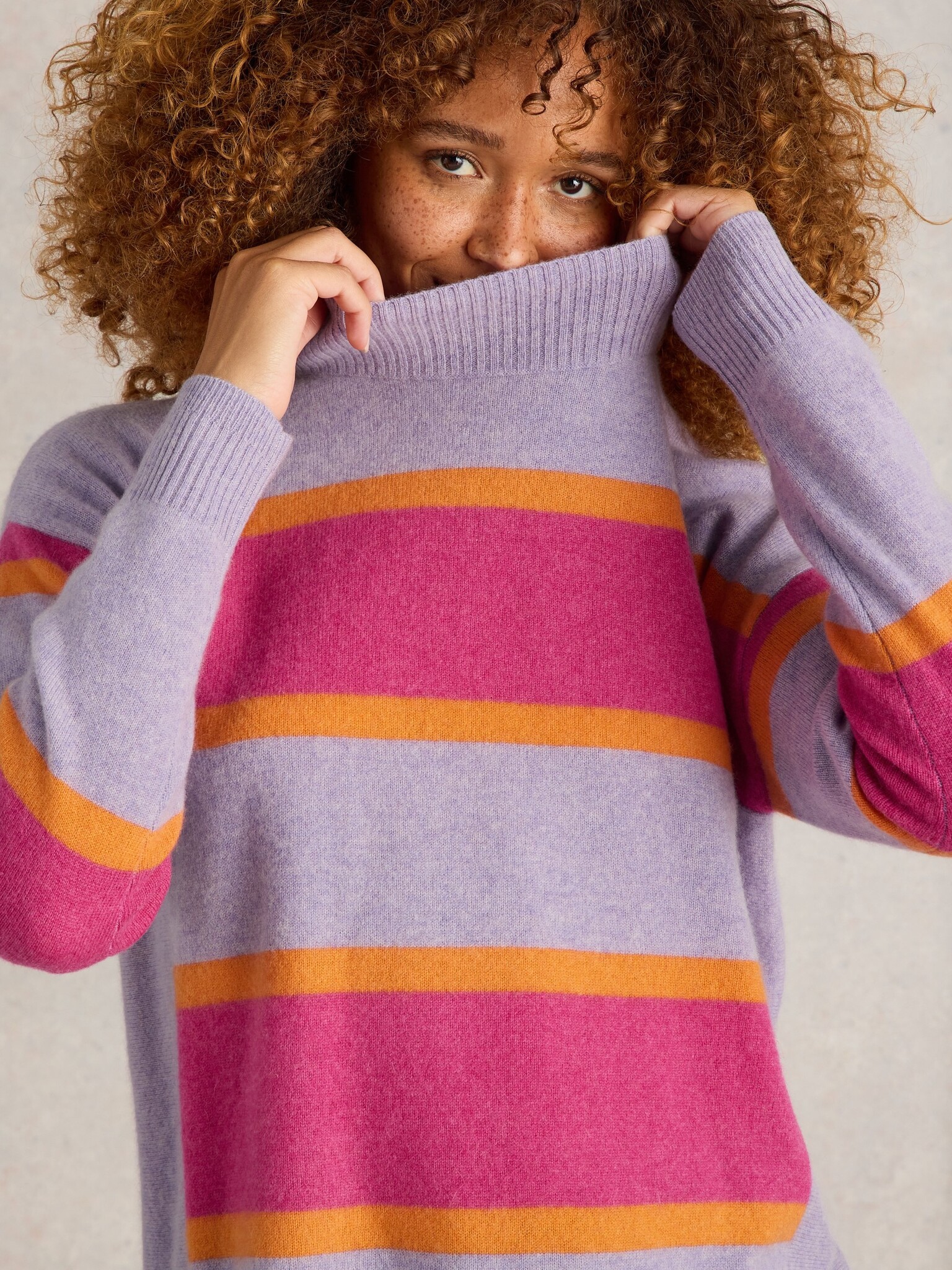 Cashmere striped jumper sale