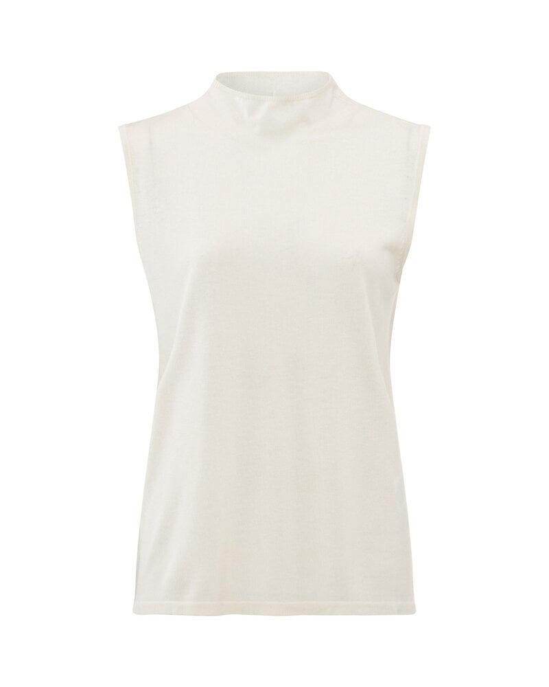 YAYA Sleeveless high neckline sweater