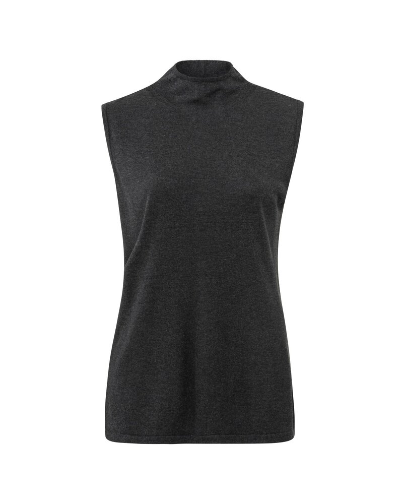 YAYA Sleeveless high neckline sweater