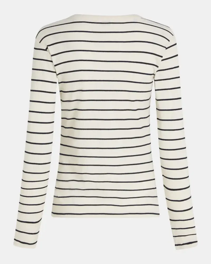 Penn & ink Longsleeve stripe v neck top