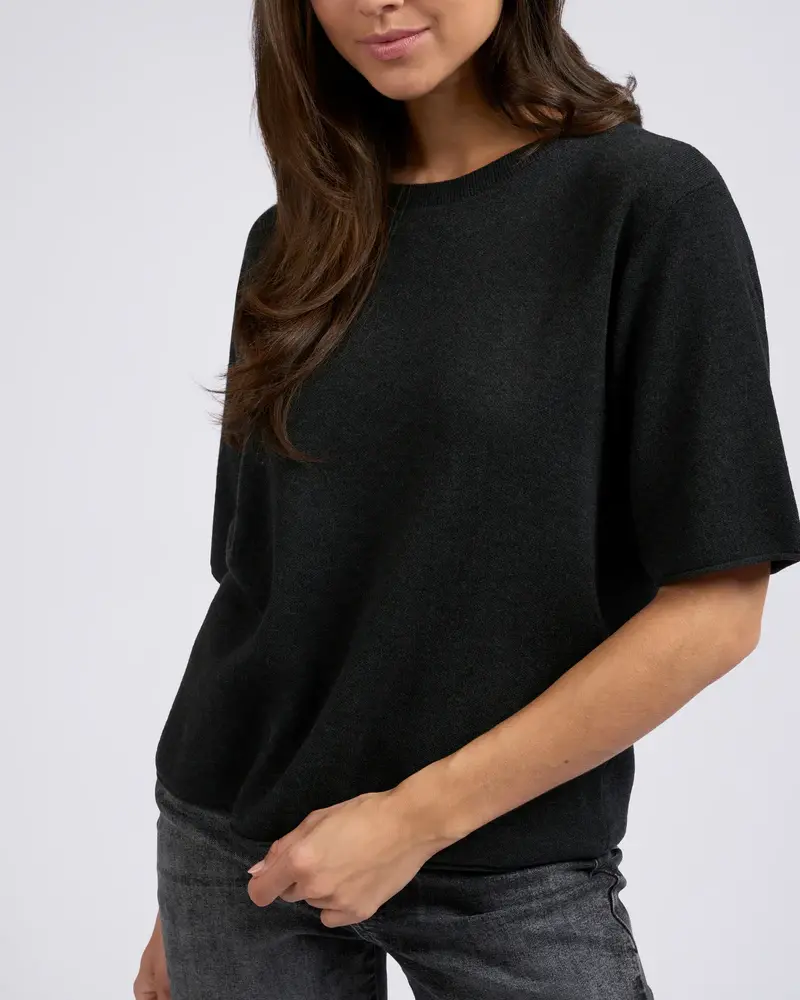 YAYA Jacquard knitted t-shirt