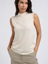 YAYA Sleeveless high neckline sweater