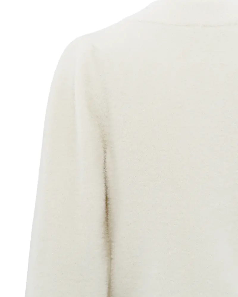 YAYA Furry cardigan long sleeve