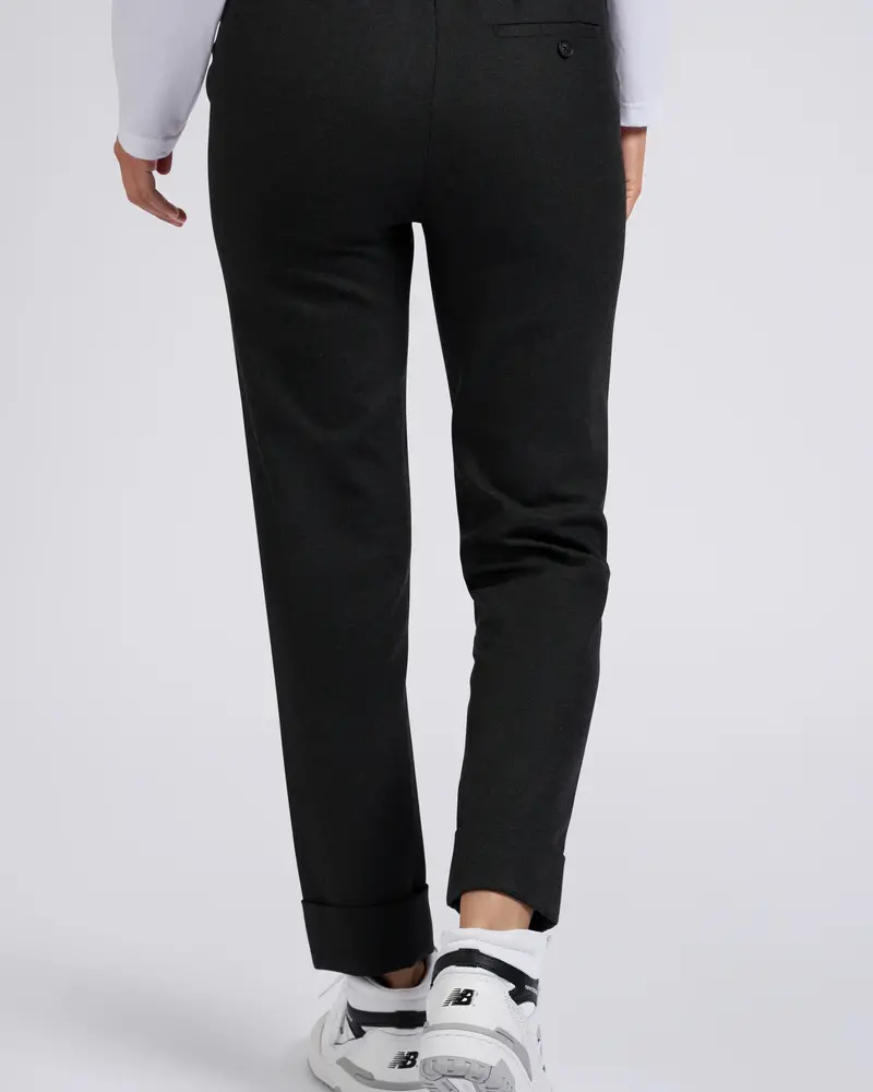 YAYA Soft pantalon with straight leg and turn up