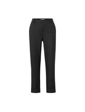 YAYA Soft pinstripe pantalon with straight leg and turn up