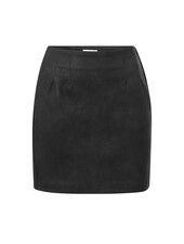 YAYA Fake nubuck leather mini skirt