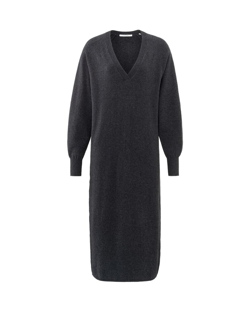 YAYA V-neck knitted dress ls