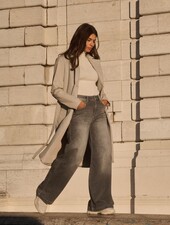 YAYA Pantalon slim taille haute avec détails de couture