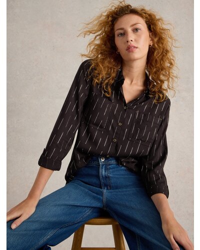 SOPHIE METALLIC SHIRT WHITE STUFF CANADA Melanie X Boutiques