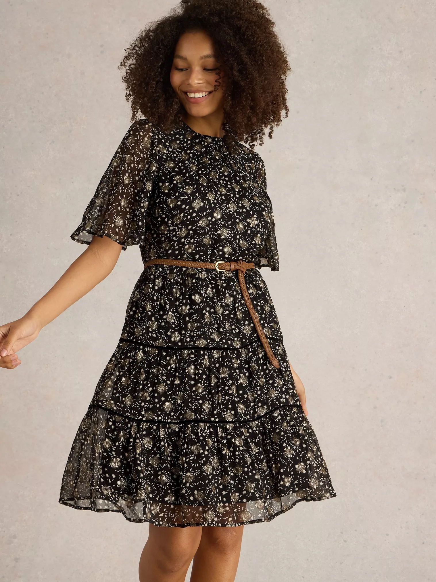 ERIN METALLIC DRESS WHITE STUFF CANADA