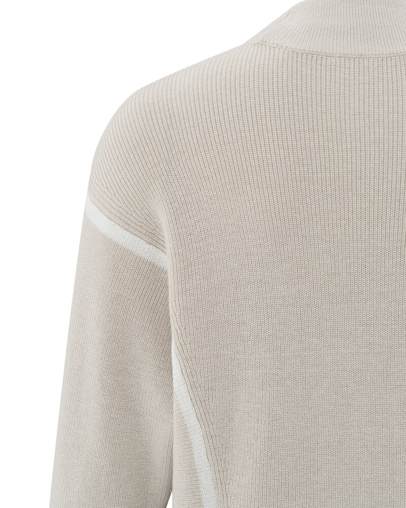 YAYA SWEATER WITH STRIPE DETAILS