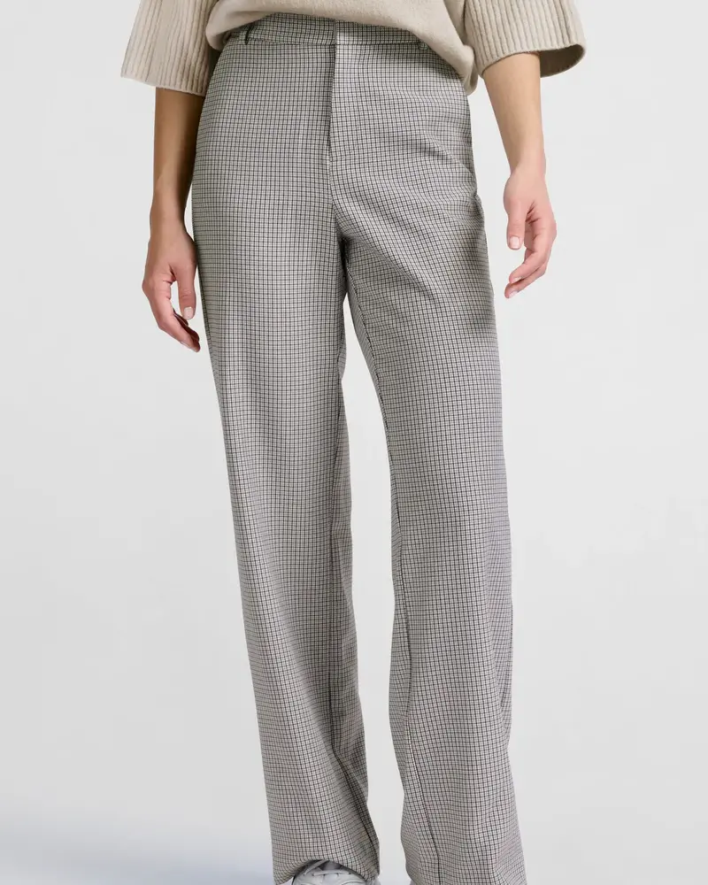 YAYA CHECK PATTERN TROUSERS