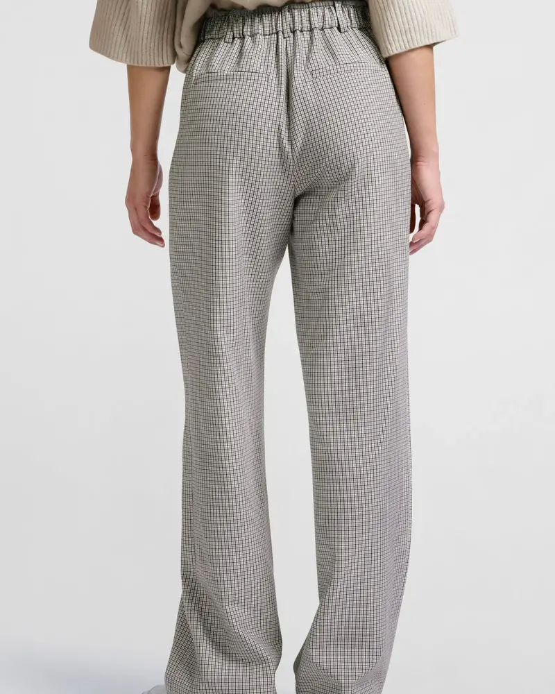 YAYA CHECK PATTERN TROUSERS