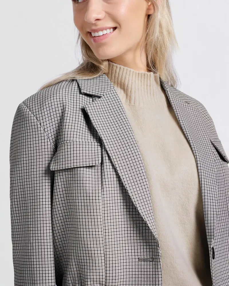 YAYA CHECK PATTERN BLAZER