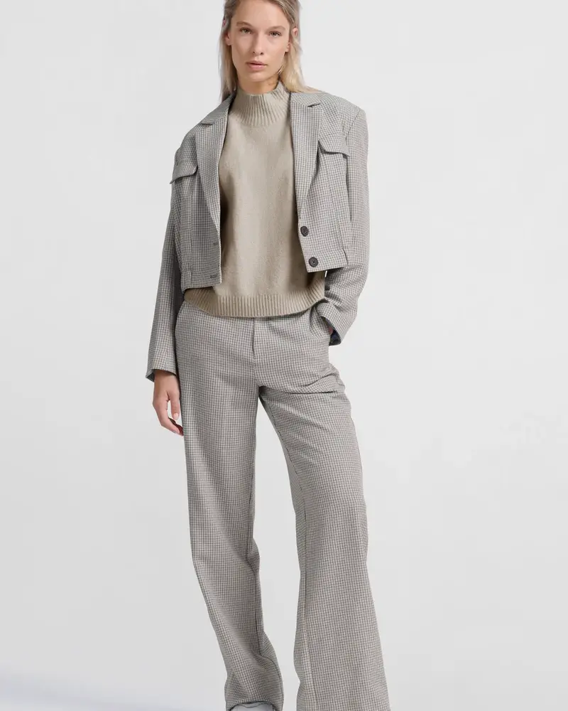 YAYA CHECK PATTERN BLAZER