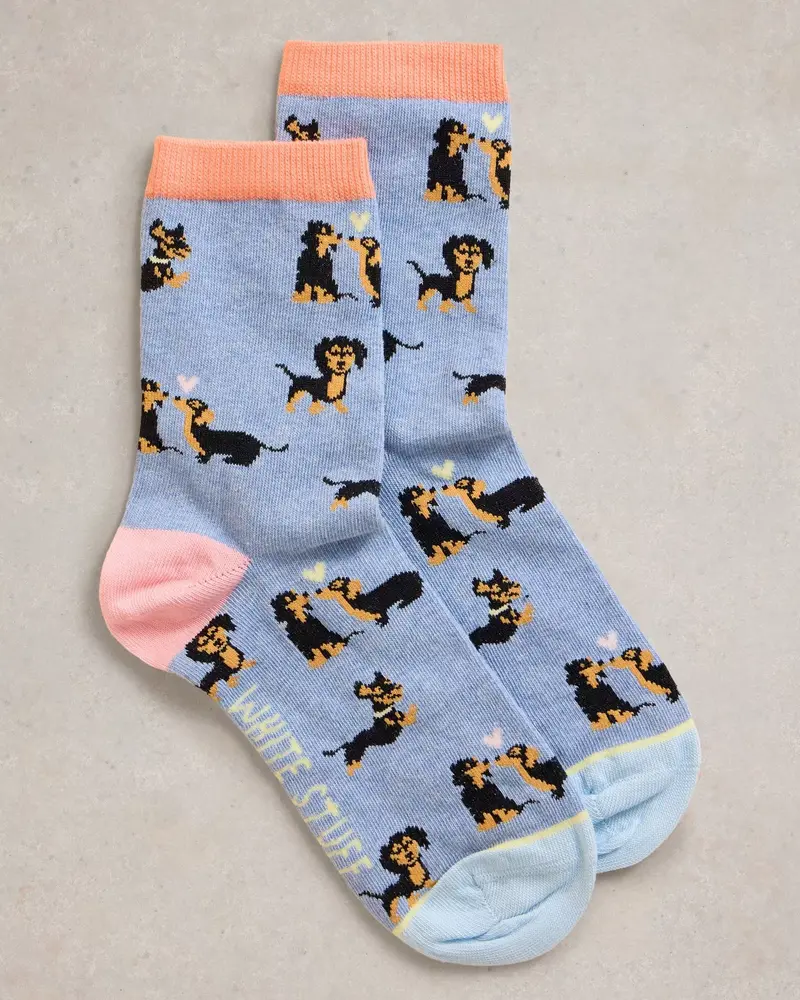 White Stuff Femme SAUSAGE DOG SOCK