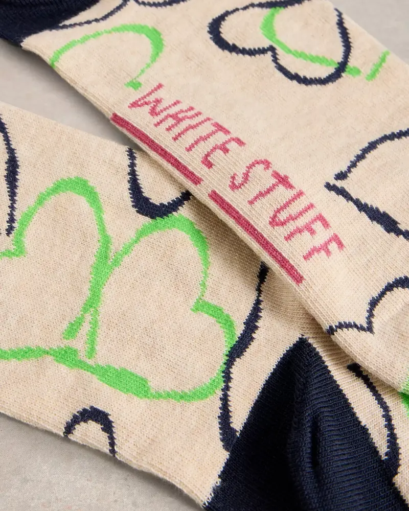 White Stuff Femme PAINTERLY HEART SOCK